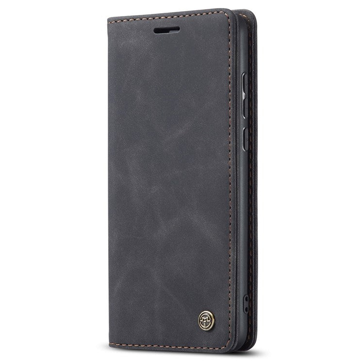 CASEME 013 Series For Huawei P20 Pro Phone Cover Anti-scratch Magnetic Auto-absorbed PU Leather Wallet Foldable Stand Smartphone Case - Black