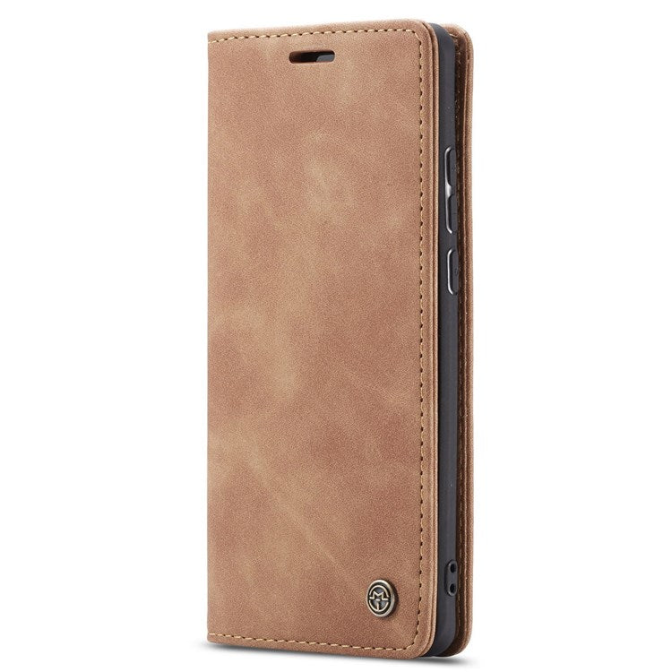 CASEME 013 Series Lightweight Mobile Phone Case Bag for Huawei P20 Lite (2018)/Nova 3e (China), Auto-absorbed PU Leather Wallet Foldable Stand Phone Cover - Brown