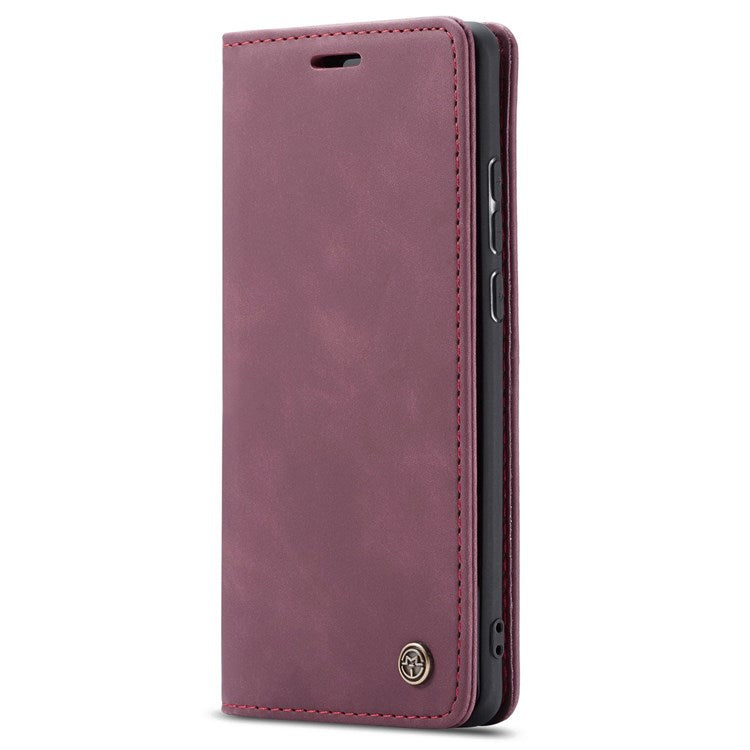 CASEME 013 Series Lightweight Mobile Phone Case Bag for Huawei P20 Lite (2018)/Nova 3e (China), Auto-absorbed PU Leather Wallet Foldable Stand Phone Cover - Red