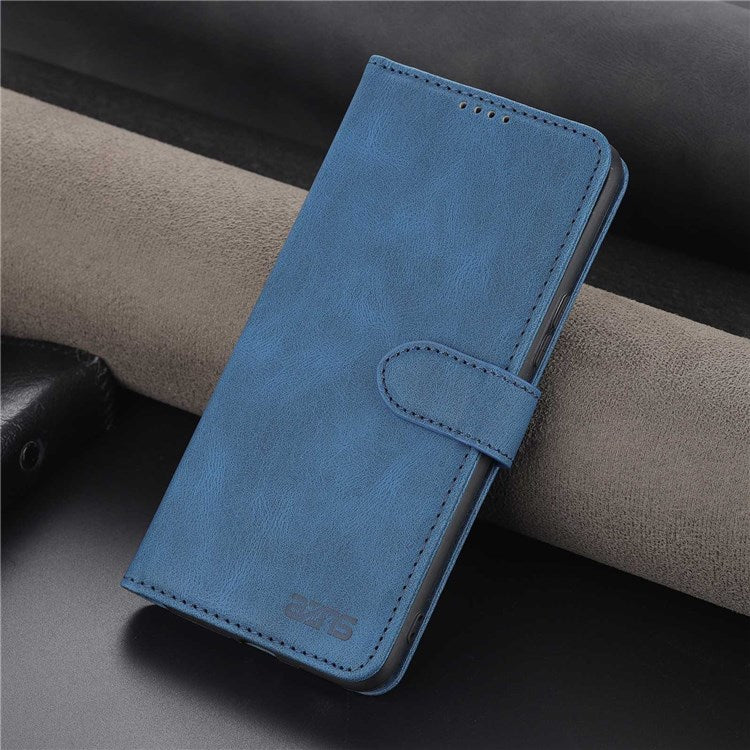 AZNS PU Leather Stand Cover for Honor 60 SE, Wallet Magnetic Clasp Phone Case - Blue