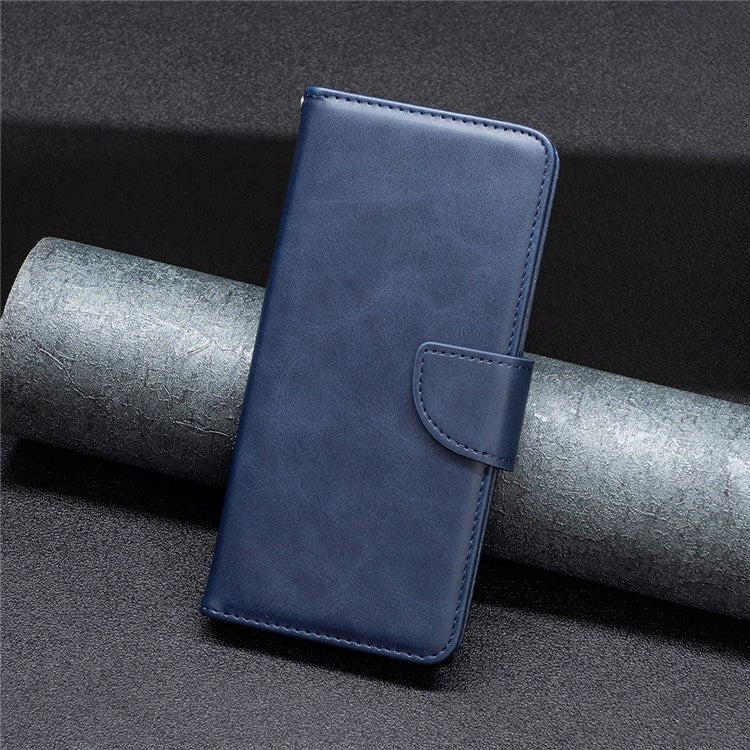 BF Leather Series-4 for Honor 50 Lite/Huawei nova 8i Shockproof Wallet Phone Case PU Leather + TPU Stand Full Protection Cover - Blue