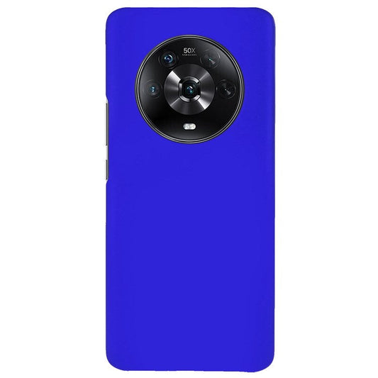 For Honor Magic4 Glossy Surface Rubberized Finish Hard PC Back Case Anti-drop Phone Cover - Blue