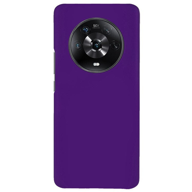 For Honor Magic4 Glossy Surface Rubberized Finish Hard PC Back Case Anti-drop Phone Cover - Purple