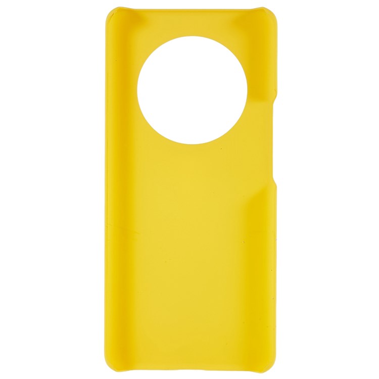 For Honor Magic4 Glossy Surface Rubberized Finish Hard PC Back Case Anti-drop Phone Cover - Yellow