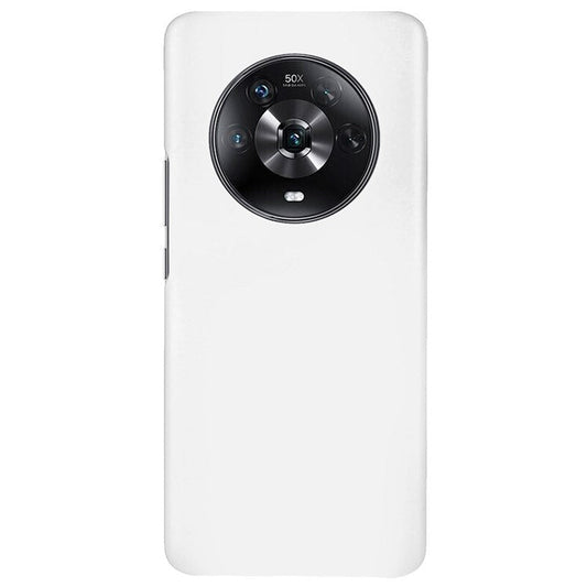 For Honor Magic4 Glossy Surface Rubberized Finish Hard PC Back Case Anti-drop Phone Cover - White