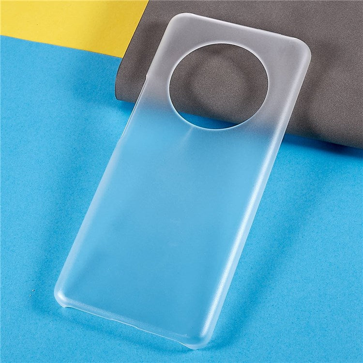 For Honor Magic4 Glossy Surface Rubberized Finish Hard PC Back Case Anti-drop Phone Cover - Transparent