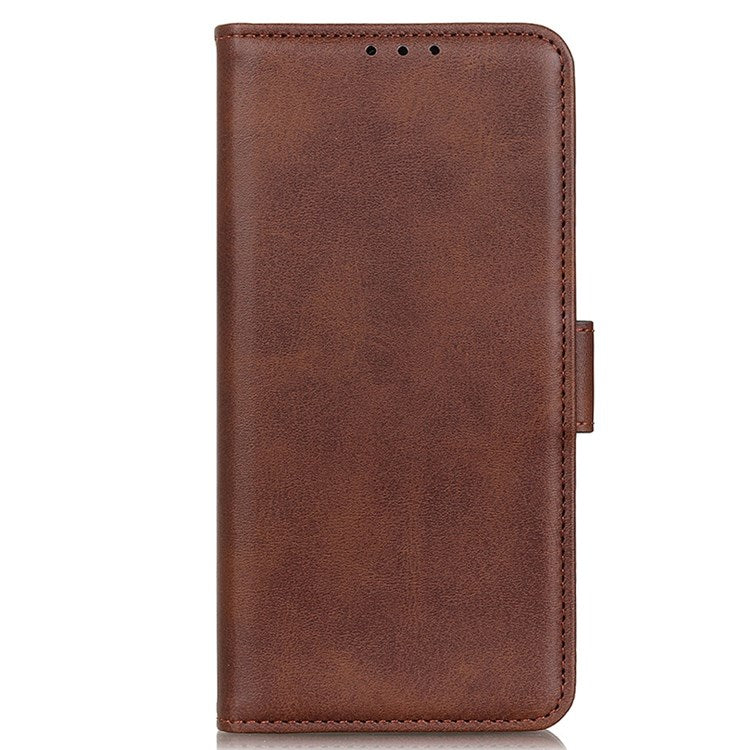 Textured PU Leather Phone Cover for Honor X8 4G, Stand Wallet Folio Flip Magnetic Cover - Coffee