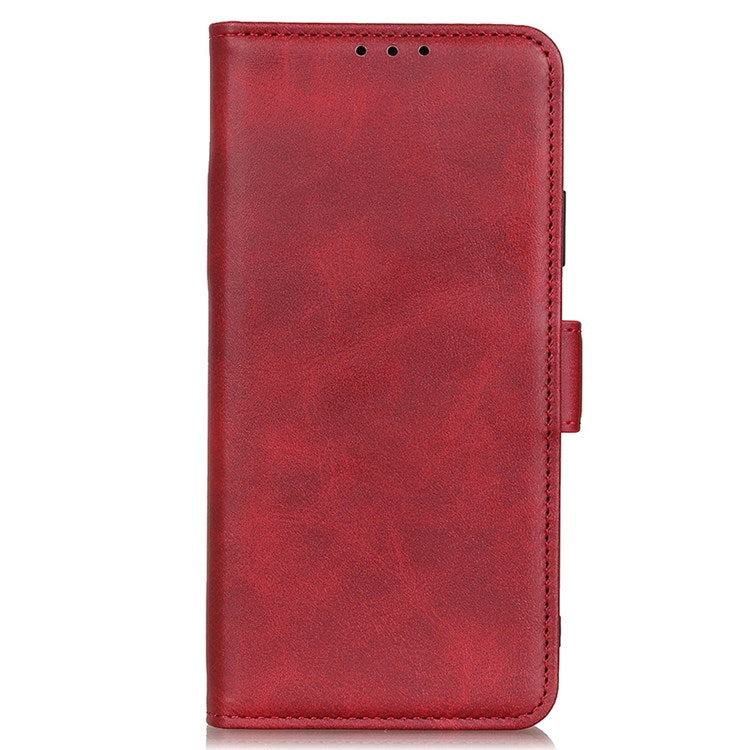 Textured PU Leather Phone Cover for Honor X8 4G, Stand Wallet Folio Flip Magnetic Cover - Red