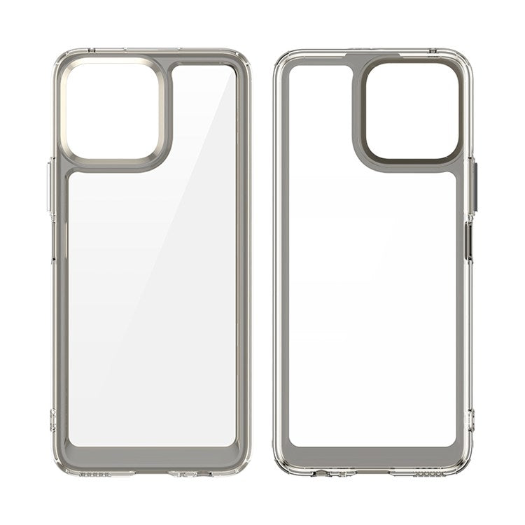 For Honor X30i / X8 4G / Play6T Pro Independent Buttons Phone Shell Shockproof TPU+Acrylic Hybrid Case - Transparent