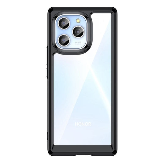 For Honor 60 SE TPU + Acrylic Hybrid Case Independent PC Buttons Anti-scratch Anti-fall Cell Phone Shell - Black