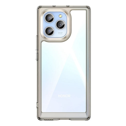 For Honor 60 SE TPU + Acrylic Hybrid Case Independent PC Buttons Anti-scratch Anti-fall Cell Phone Shell - Transparent Grey
