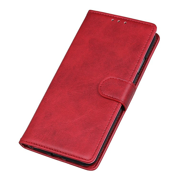 For Honor X8 4G Viewing Stand Wallet PU Leather Cover Shockproof Protective Phone Case - Red