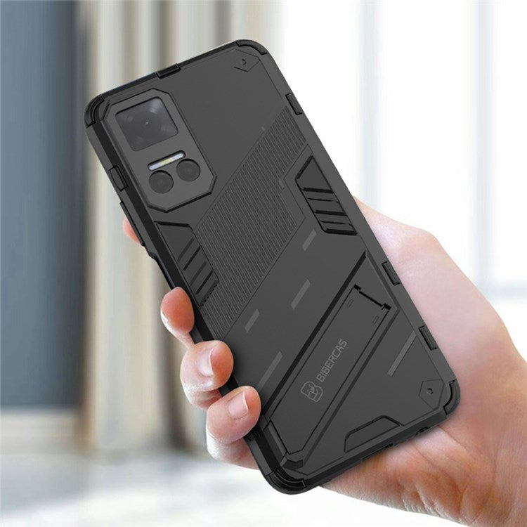 For Honor Play6T 5G Drop-proof Combo PC + TPU Case Dual Layer Cell Phone Protector with Adjustable Kickstand - Orange