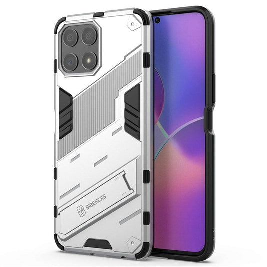 For Honor X30i Anti-fall Kickstand Function Combo PC + TPU Case Dual Layer Protective Mobile Phone Shell - White