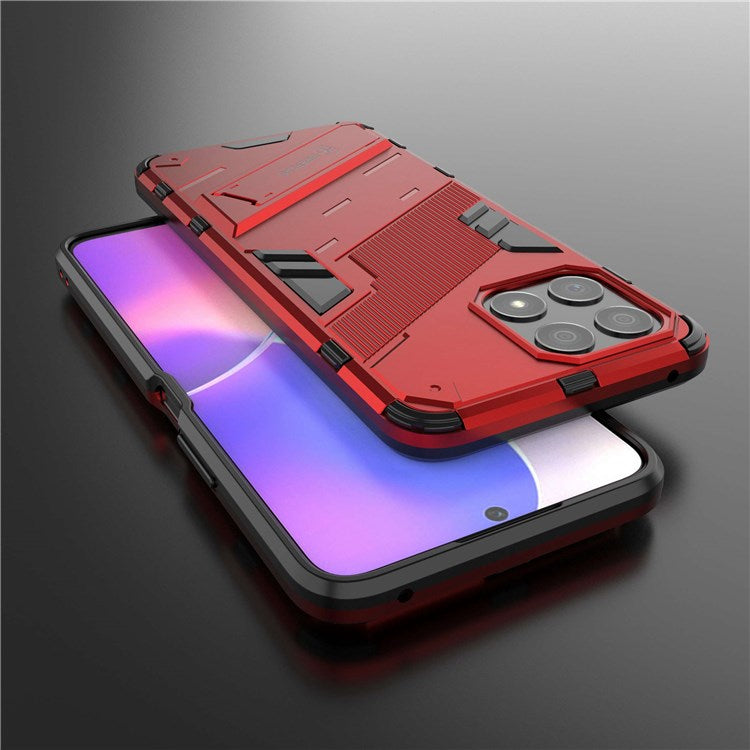 For Honor X30i Anti-fall Kickstand Function Combo PC + TPU Case Dual Layer Protective Mobile Phone Shell - Red