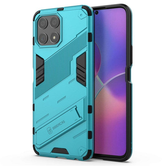 For Honor X30i Anti-fall Kickstand Function Combo PC + TPU Case Dual Layer Protective Mobile Phone Shell - Baby Blue