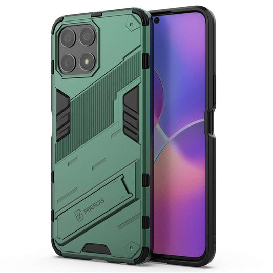 For Honor X30i Anti-fall Kickstand Function Combo PC + TPU Case Dual Layer Protective Mobile Phone Shell - Green
