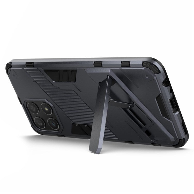 For Honor X30i Anti-fall Kickstand Function Combo PC + TPU Case Dual Layer Protective Mobile Phone Shell - Dark Blue
