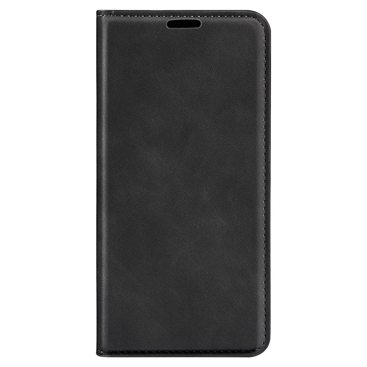 Auto-Absorbed Skin-Touch Folio Flip Leather Cover for Honor X30/Magic4 Lite 5G, 360-Degree Full Covering Phone Protective Case with Wallet Stand - Black