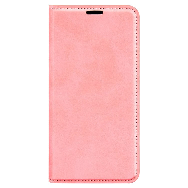 Auto-Absorbed Skin-Touch Folio Flip Leather Cover for Honor X30/Magic4 Lite 5G, 360-Degree Full Covering Phone Protective Case with Wallet Stand - Pink