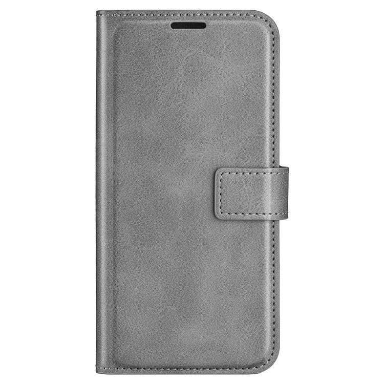 Square Magnetic Clasp Folio Flip Mobile Phone Leather Case for Honor X30/Magic4 Lite 5G, Wallet Design Stand Cover - Grey