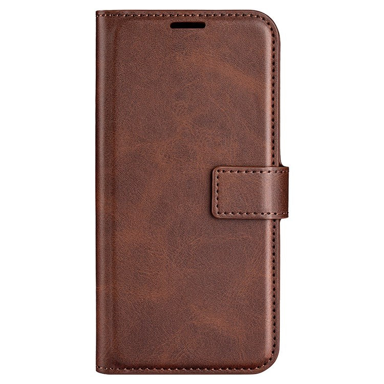 Square Magnetic Clasp Folio Flip Mobile Phone Leather Case for Honor X30/Magic4 Lite 5G, Wallet Design Stand Cover - Brown