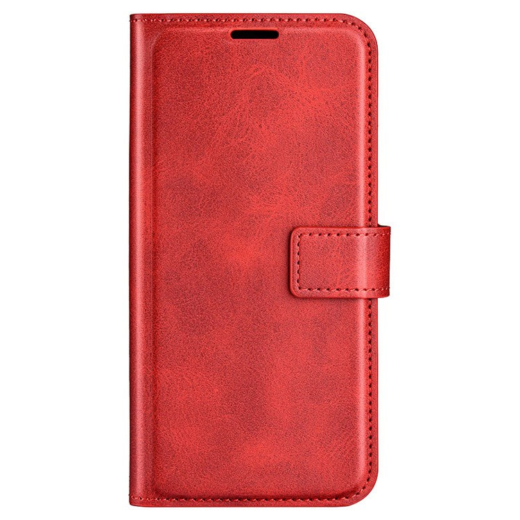 Square Magnetic Clasp Folio Flip Mobile Phone Leather Case for Honor X30/Magic4 Lite 5G, Wallet Design Stand Cover - Red