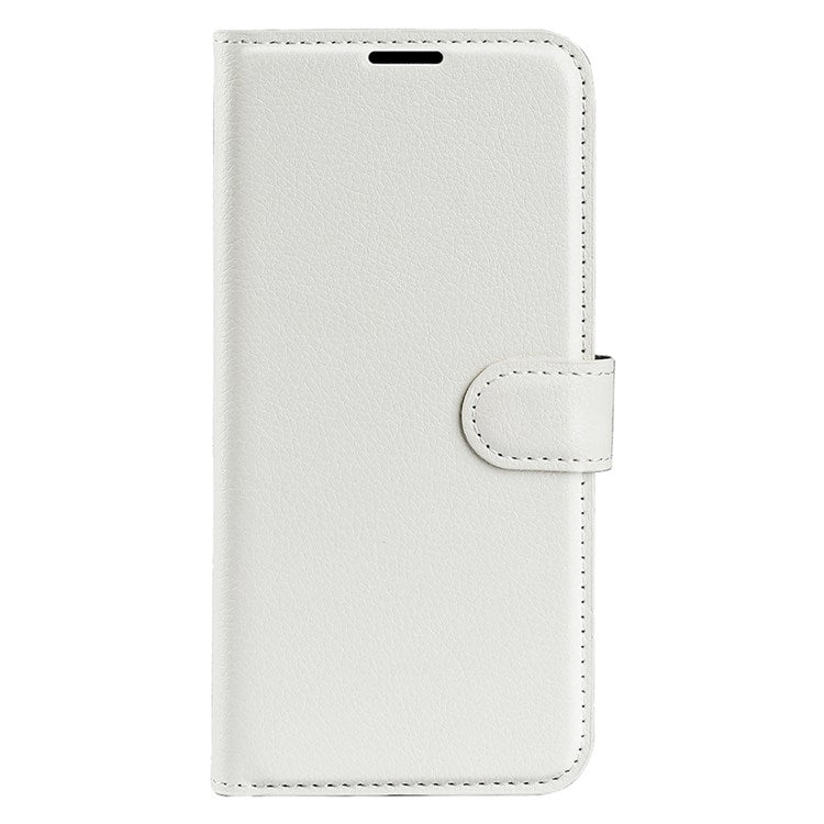 For Honor X30/Magic 4 Lite 5G Litchi Texture Phone Case Foldable Stand PU Leather Wallet Soft Shell Mobile Phone Cover - White