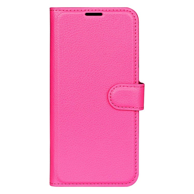 For Honor X30/Magic 4 Lite 5G Litchi Texture Phone Case Foldable Stand PU Leather Wallet Soft Shell Mobile Phone Cover - Rose