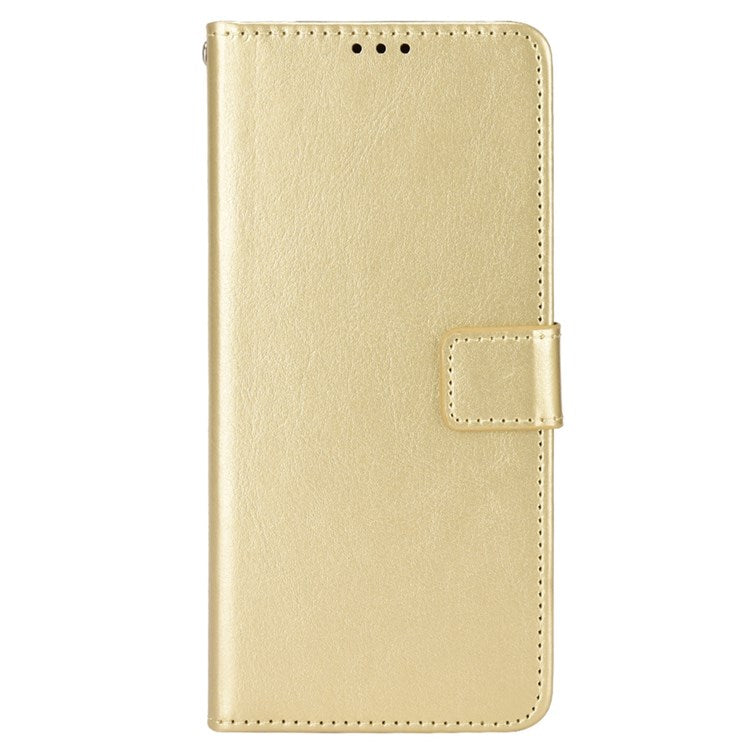 For Honor X9 4G/5G/Magic4 Lite 4G/5G/X30 5G PU Leather Magnetic Case Crazy Horse Texture Inner TPU Anti-Scratch Stand Wallet Cover with Strap - Gold