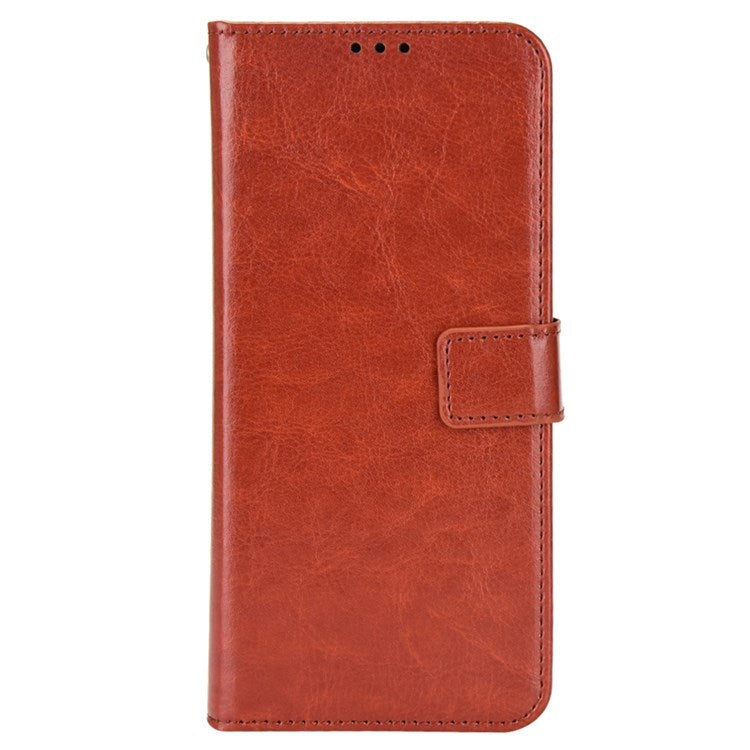 For Honor X9 4G/5G/Magic4 Lite 4G/5G/X30 5G PU Leather Magnetic Case Crazy Horse Texture Inner TPU Anti-Scratch Stand Wallet Cover with Strap - Brown