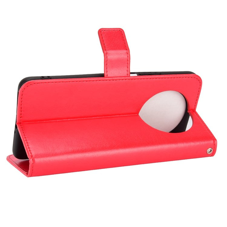 For Honor X9 4G/5G/Magic4 Lite 4G/5G/X30 5G PU Leather Magnetic Case Crazy Horse Texture Inner TPU Anti-Scratch Stand Wallet Cover with Strap - Red
