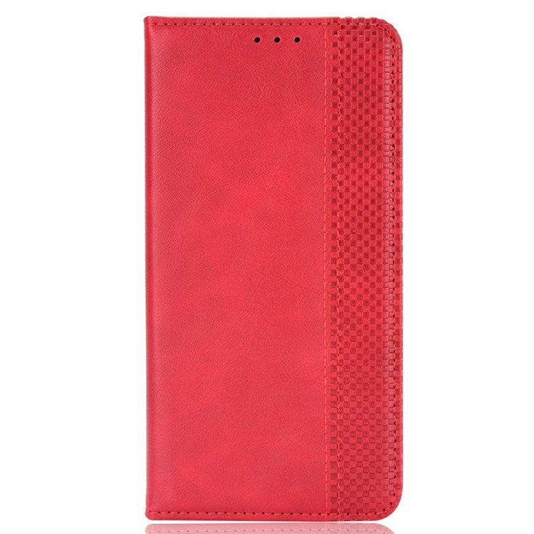 For Honor X9 4G/5G/Magic4 Lite 4G/5G/X30 5G Retro Series Wallet Case PU Leather Magnetic Auto Closing Stand Flip Folio Phone Cover - Red