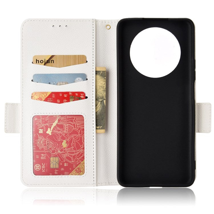For Honor Magic4 Lite 4G/5G/X9 4G/5G/X30 5G Stand Wallet Style Flip Magnetic Litchi Texture Case Leather Phone Protector - White