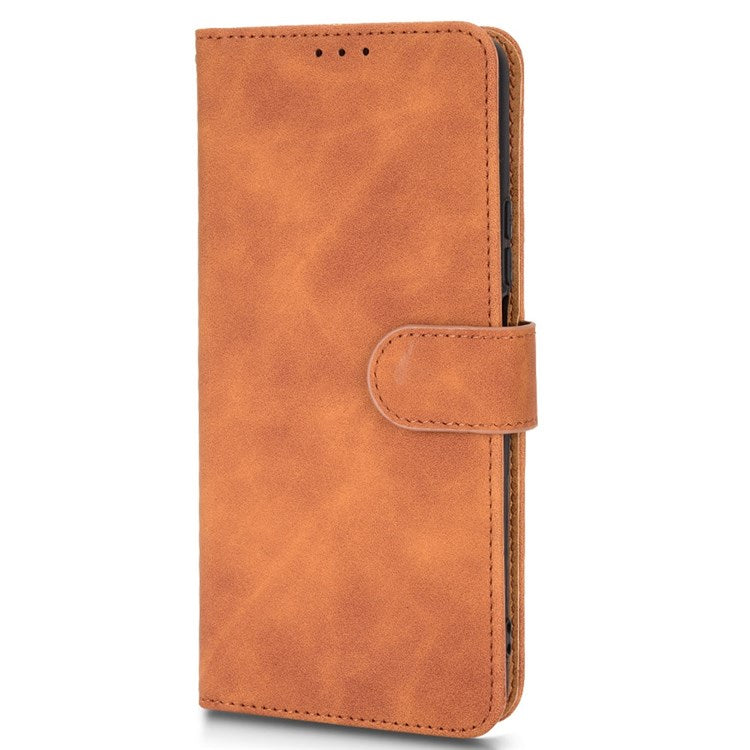 For Honor X9 5G/X30/Magic4 Lite 5G PU Leather Stand Flip Cover Skin-touch Feeling Shockproof TPU Inner Shell Wallet Phone Case - Brown