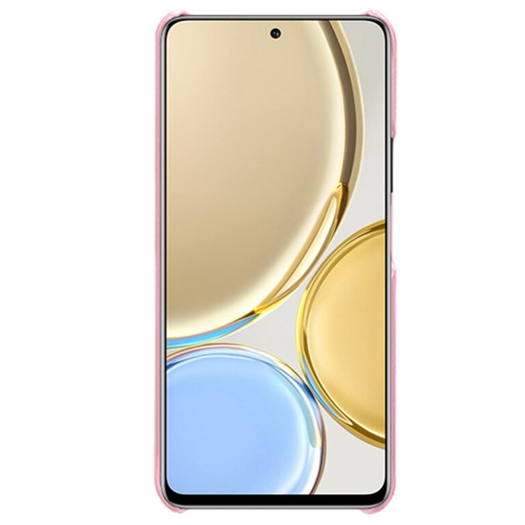 For Honor X30/Magic4 Lite 5G/X9 4G/5G Phone Case with Two Card Slots Wear-resistant PU Leather Coated Hard PC Protector Cover - Rose Gold