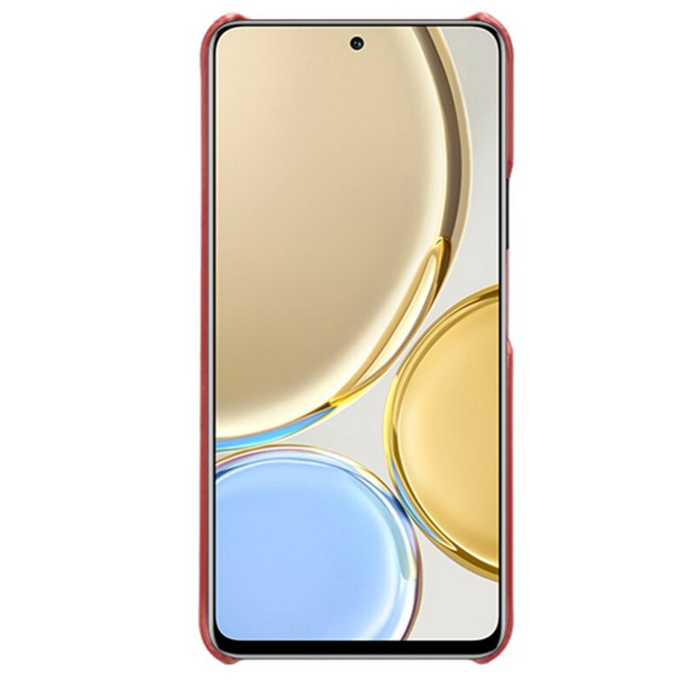 For Honor X30/Magic4 Lite 5G/X9 4G/5G Phone Case with Two Card Slots Wear-resistant PU Leather Coated Hard PC Protector Cover - Red