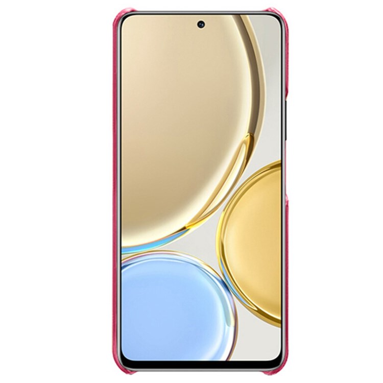 For Honor X30/Magic4 Lite 5G/X9 4G/5G Phone Case with Two Card Slots Wear-resistant PU Leather Coated Hard PC Protector Cover - Rose