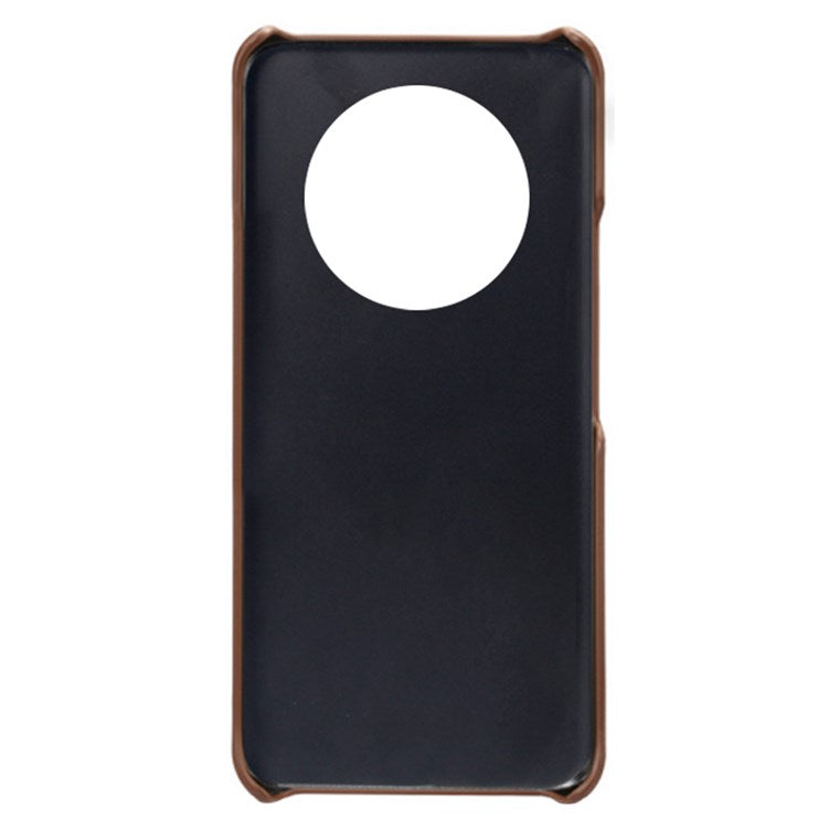 For Honor X30/Magic4 Lite 5G/X9 4G/5G Phone Case with Two Card Slots Wear-resistant PU Leather Coated Hard PC Protector Cover - Brown