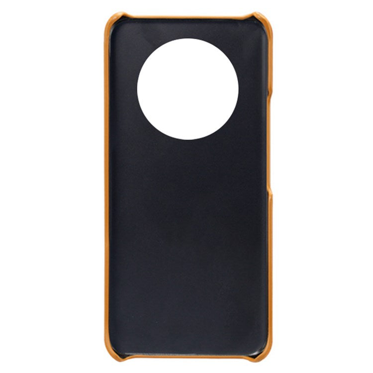 For Honor X30/Magic4 Lite 5G/X9 5G/X9 4G Slim Thin Phone Cover Scratch-resistant Textured PU Leather Coated PC Phone Case - Orange