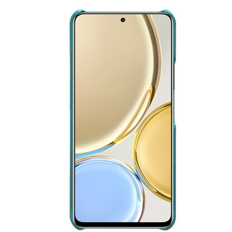 For Honor X30/Magic4 Lite 5G/X9 5G/X9 4G Slim Thin Phone Cover Scratch-resistant Textured PU Leather Coated PC Phone Case - Green