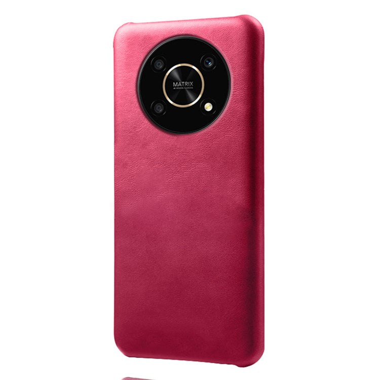 For Honor X30/Magic4 Lite 5G/X9 5G/X9 4G Slim Thin Phone Cover Scratch-resistant Textured PU Leather Coated PC Phone Case - Rose