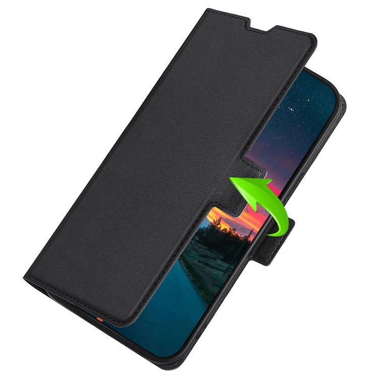 For Honor 70 Pro 5G/70 Pro+ 5G Side Magnetic Clasp Stand Phone Cover PU Leather Card Slot Shockproof Case - Black