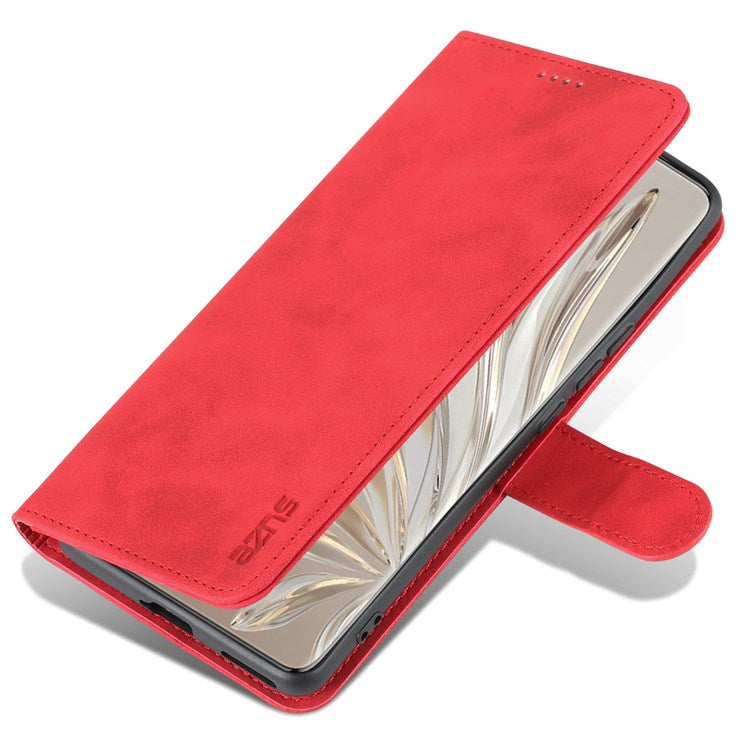 AZNS For Honor 70 Pro 5G Drop-proof PU Leather Case Foldable Wallet Protective Phone Cover - Red