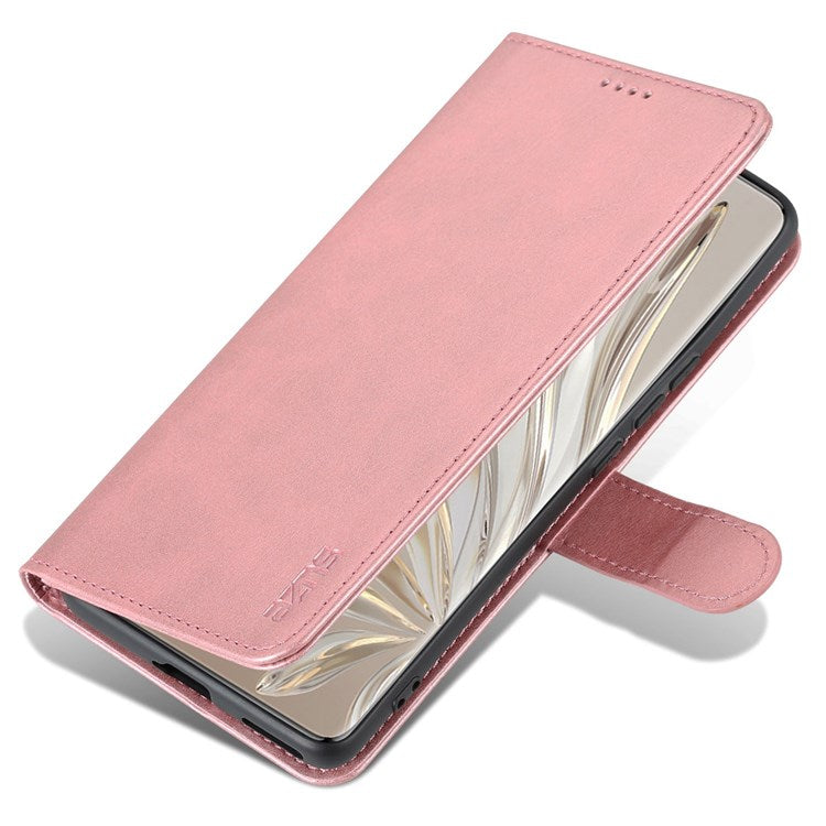 AZNS For Honor 70 Pro 5G Drop-proof PU Leather Case Foldable Wallet Protective Phone Cover - Rose Gold