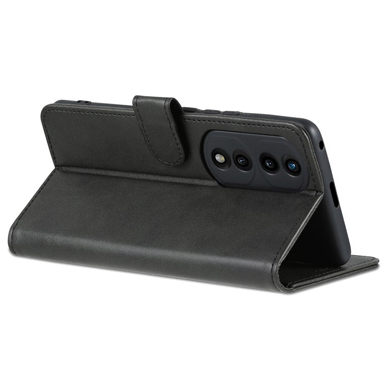 AZNS For Honor 70 Pro 5G Drop-proof PU Leather Case Foldable Wallet Protective Phone Cover - Black