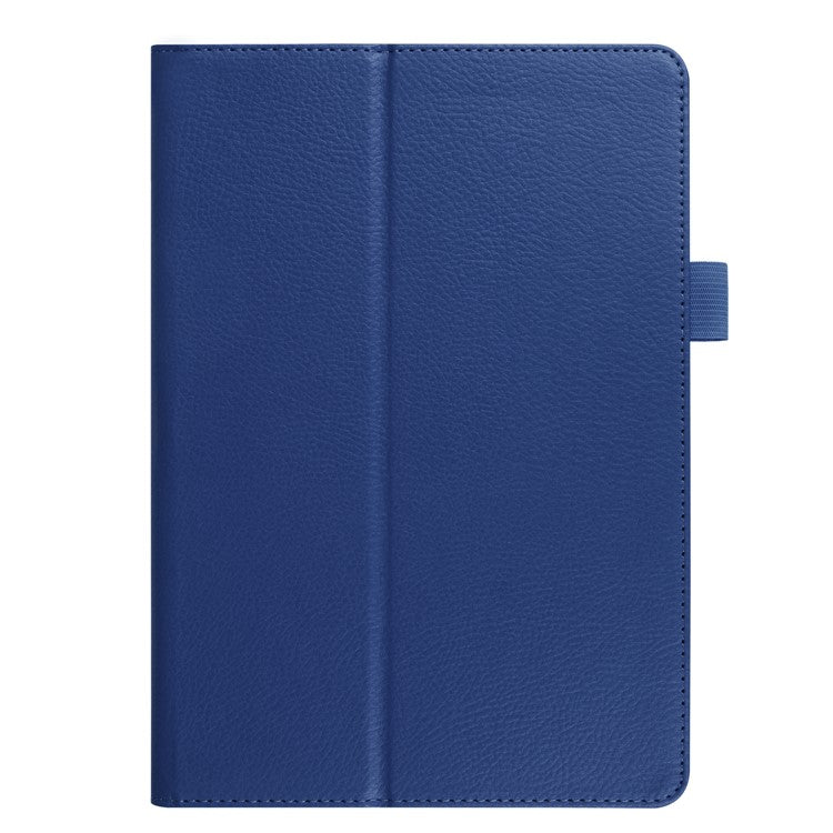 For Huawei MediaPad T3 10 Anti-Scratch Stylish Shockproof Litchi Skin Leather Case with Supporting Stand - Dark Blue