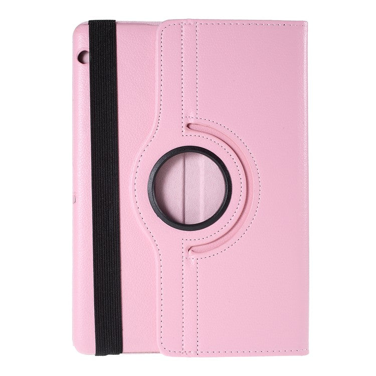 For Huawei MediaPad T3 10 Litchi Skin Leather 360 Degree Rotary Stand Multi-Angle Support Tablet Case - Pink
