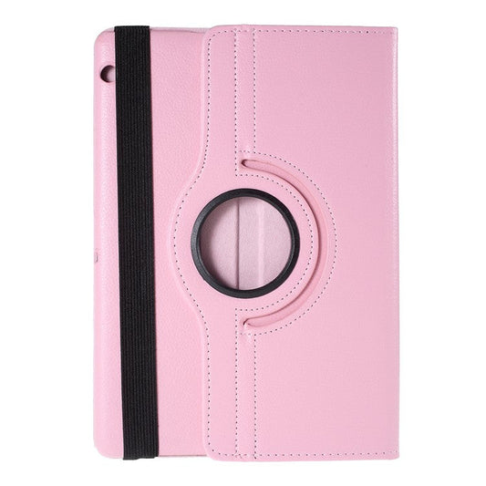 For Huawei MediaPad T3 10 Litchi Skin Leather 360 Degree Rotary Stand Multi-Angle Support Tablet Case - Pink