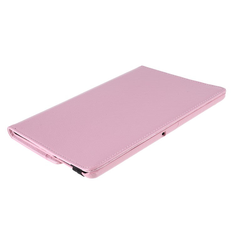 For Huawei MediaPad T3 10 Litchi Skin Leather 360 Degree Rotary Stand Multi-Angle Support Tablet Case - Pink